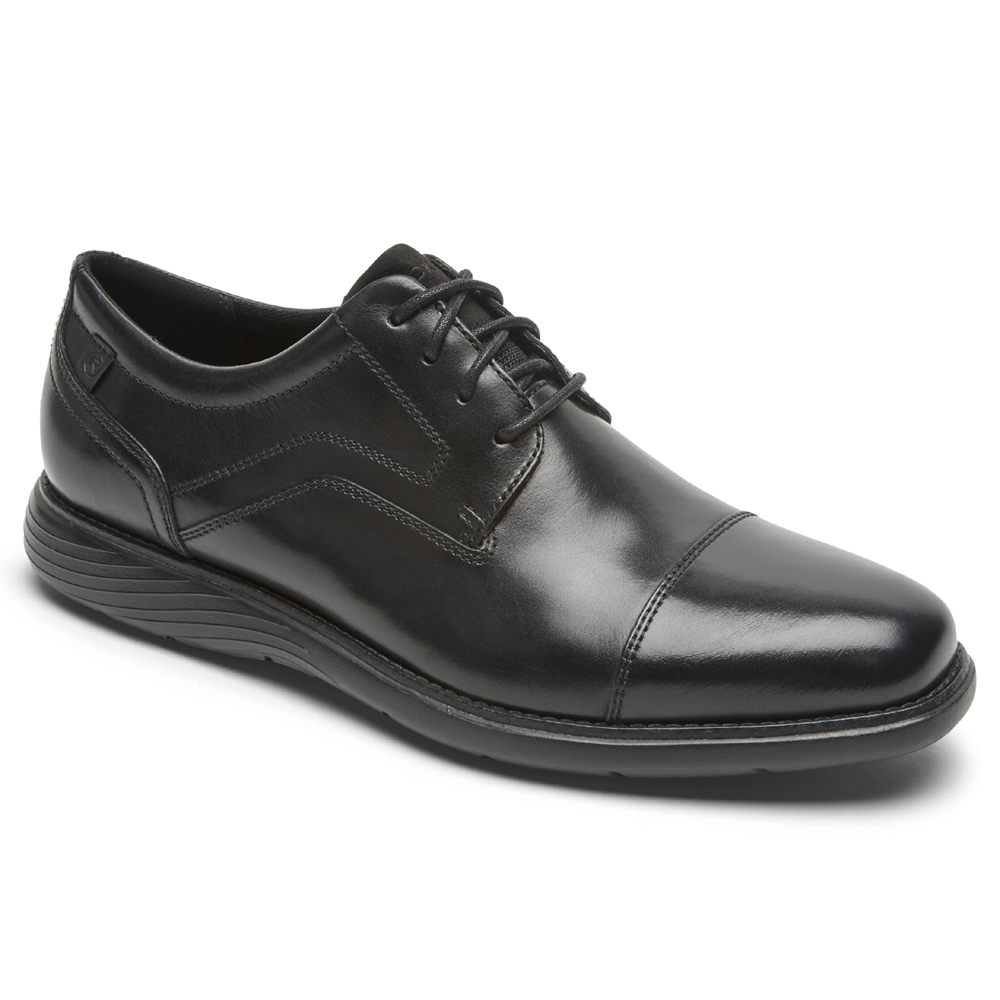 Rockport Mens Oxfords Black - Garett Cap Toe - UK 827-BNYSEF